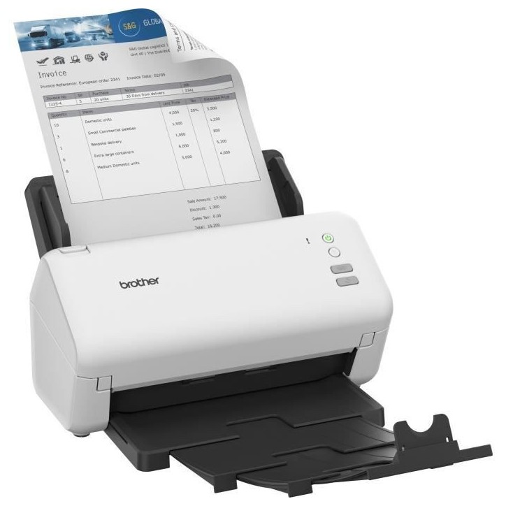 Scanner de documents bureautique Brother ADS-4100 Recto-Verso 70 ppm/35 ipm Scanner de documents bureautique Brother ADS-4100 Recto-Verso 70 ppm/35 ipm