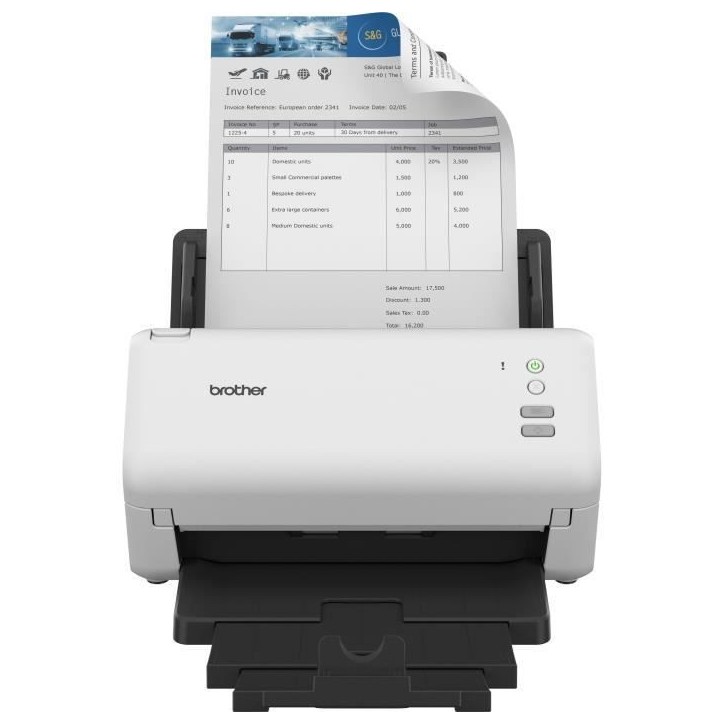 Scanner de documents bureautique Brother ADS-4100 Recto-Verso 70 ppm/35 ipm Scanner de documents bureautique Brother ADS-4100 Recto-Verso 70 ppm/35 ipm