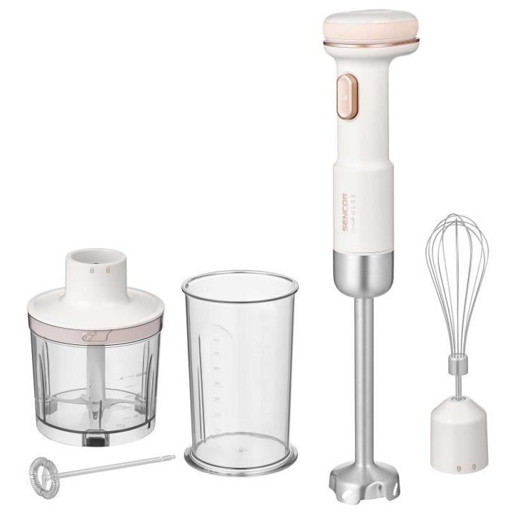 Mixeur plongeant - SENCOR - SHB 9130WH - 11,1 V - Récipients 500 et 700 ml - Blanc