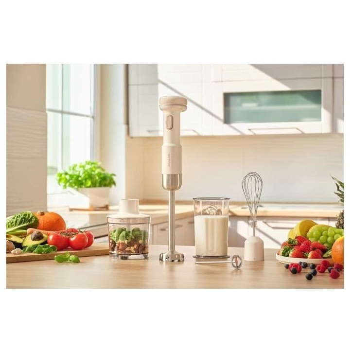 Mixeur plongeant - SENCOR - SHB 9130WH - 11,1 V - Récipients 500 et 700 ml - Blanc