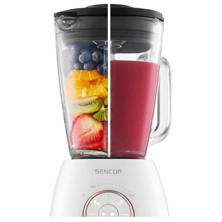 Blender - SENCOR - SBL 5870GD - 1800 W - 1,5 L - 24000 trs/min - Blanc / Or
