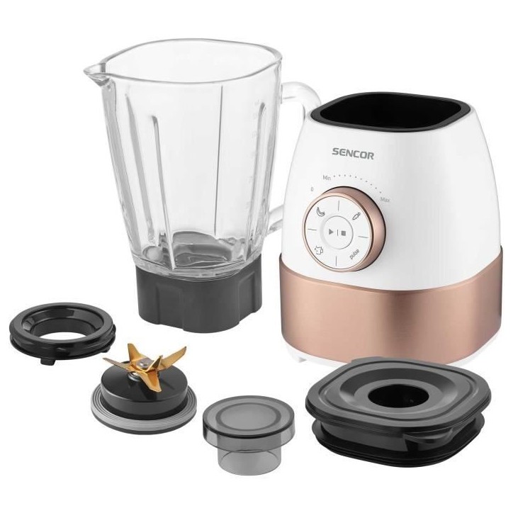 Blender - SENCOR - SBL 5870GD - 1800 W - 1,5 L - 24000 trs/min - Blanc / Or