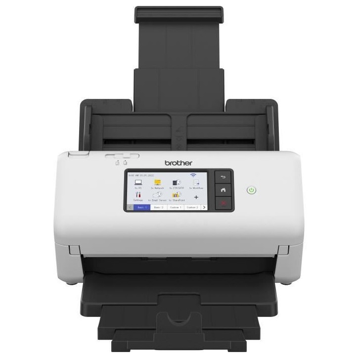 Scanner de documents bureautique recto-verso BROTHER ADS-4700 - 40 ppm/80 ipm - Ethernet, Wi-Fi, Wi-Fi Direct