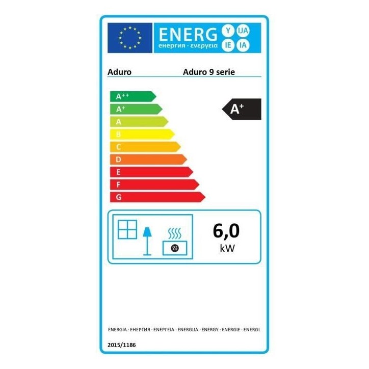 Poele a bois - ADURO 9.3 - 50294 - 6 KW - Noir Poele a bois - ADURO 9.3 - 50294 - 6 KW - Noir
