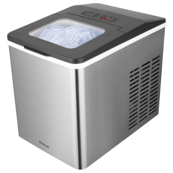 Machine a glaçons - SENCOR - SIM 3400SS - 150 W - 1,8 L - Cuve 500 g - Cycle 7/15 min - Inox