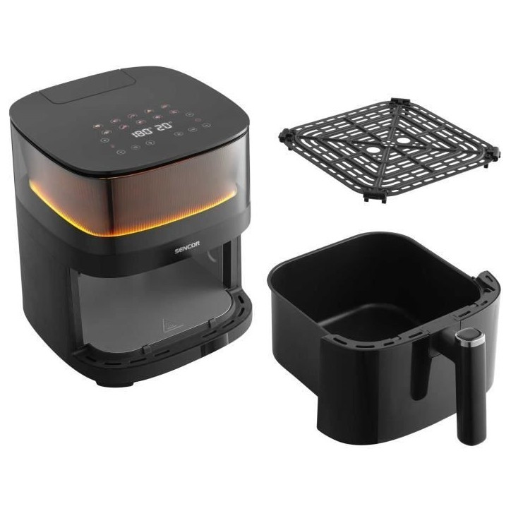 Friteuse a air chaud - SENCOR - SFR 5050BK - Capacité 5 L - 10 programmes de cuisson - 1500 W - Noir