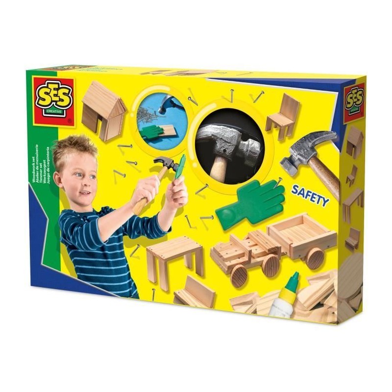 Atelier de menuiserie - SES CREATIVE - Kit complet - Jouets en bois
