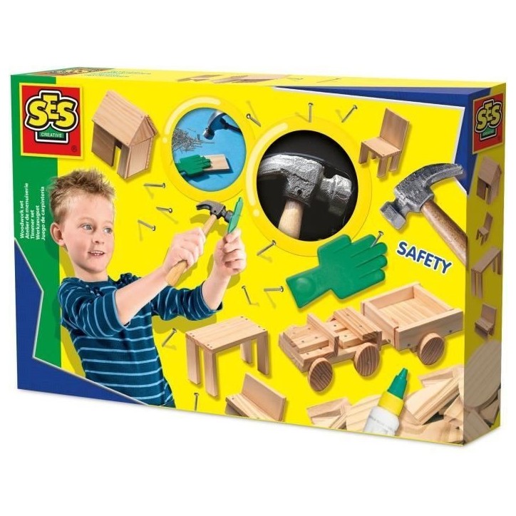 Atelier de menuiserie - SES CREATIVE - Kit complet - Jouets en bois