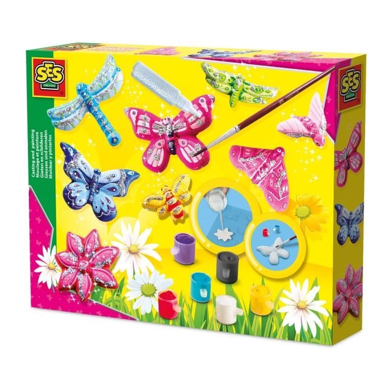 Moulage et peinture - SES CREATIVE - Papillon et paillettes - Figurine Moulage et peinture - SES CREATIVE - Papillon et paillettes - Figurine