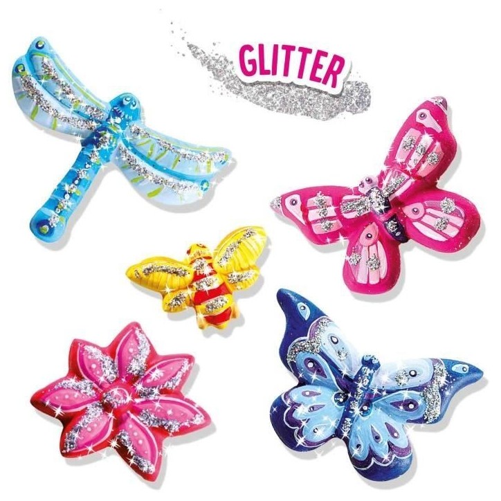Moulage et peinture - SES CREATIVE - Papillon et paillettes - Figurines en plâtre