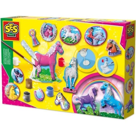 Moulage et peinture - SES CREATIVE - Chevaux fantaisie - Figurines en