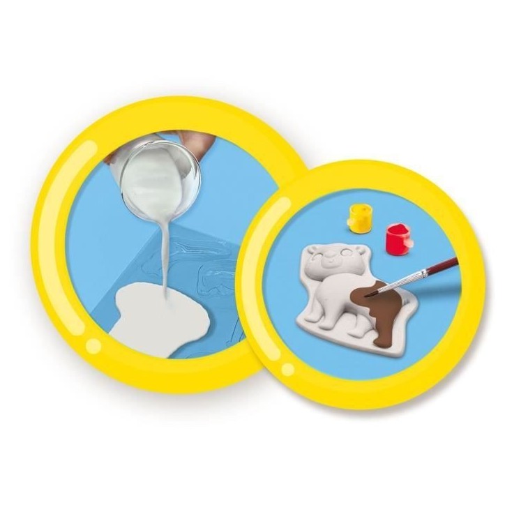 Kit de moulage et peinture - SES CREATIVE - Animaux de la foret - Plastique recyclé - a partir de 5 ans - Mixte