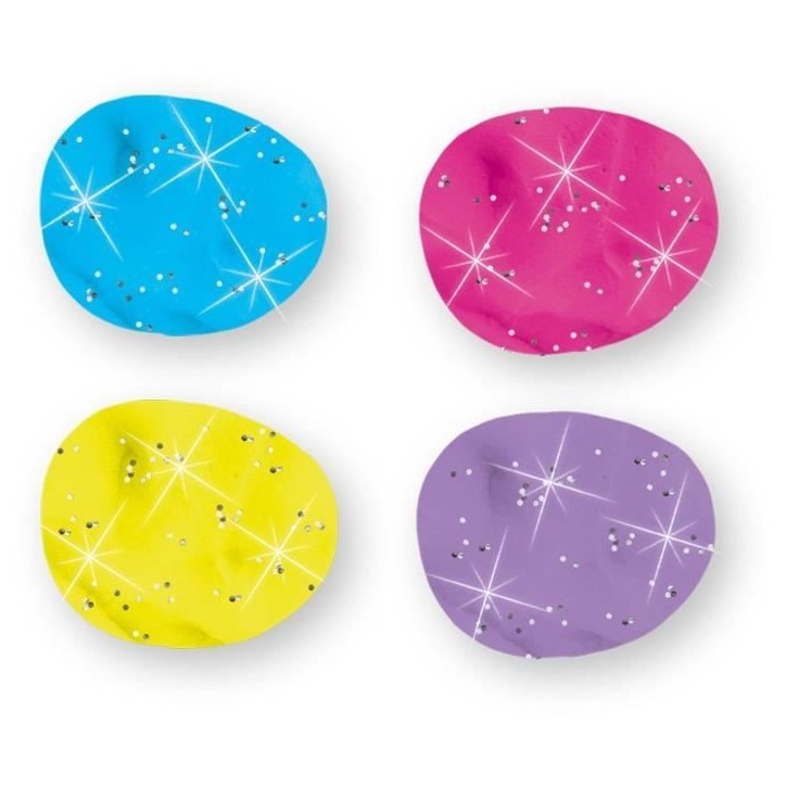 Pâte a modeler Feel good - Scintillant (4x90gr) - SES CREATIVE
