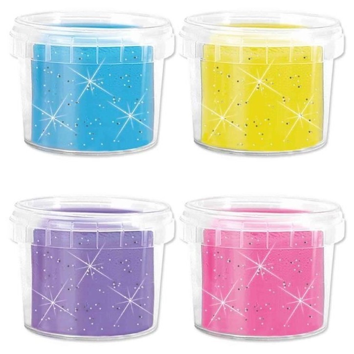 Pâte a modeler Feel good - Scintillant (4x90gr) - SES CREATIVE
