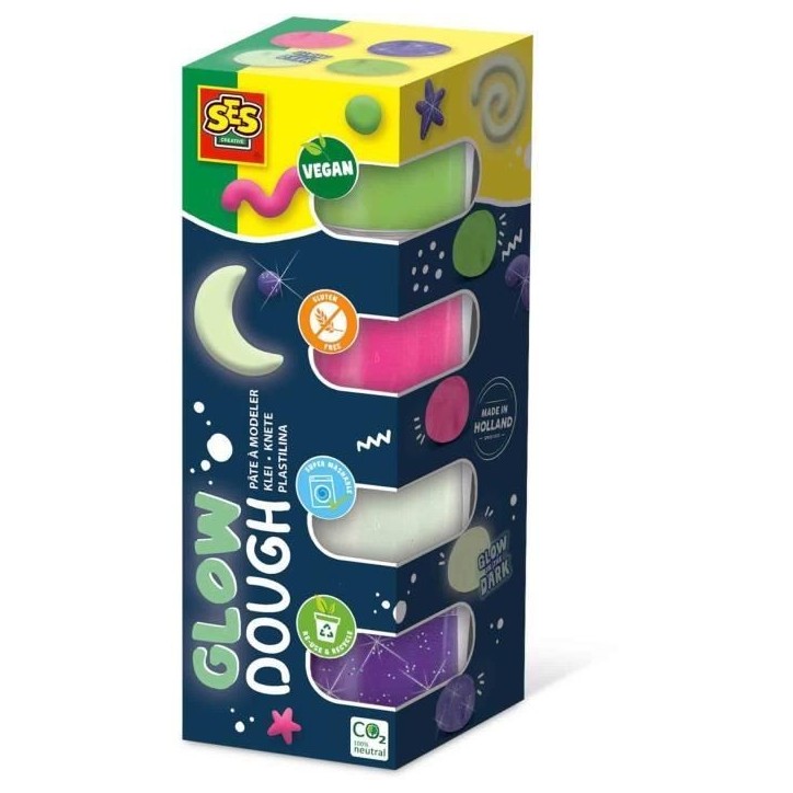 Pâte a modeler Feel good - Brillant (4x90gr) - SES CREATIVE