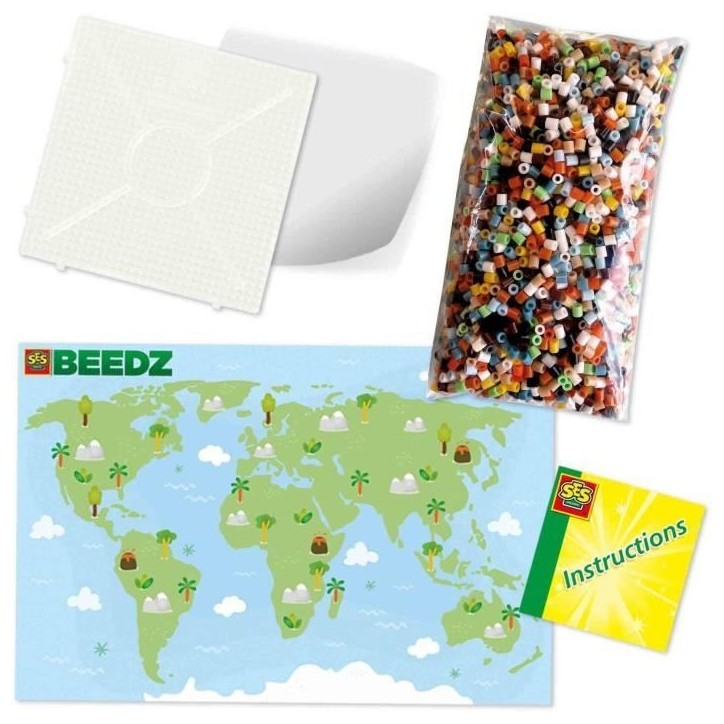 Perles a repasser - Animaux du monde - SES CREATIVE - Crée divers animaux avec 3500 perles et instructions.
