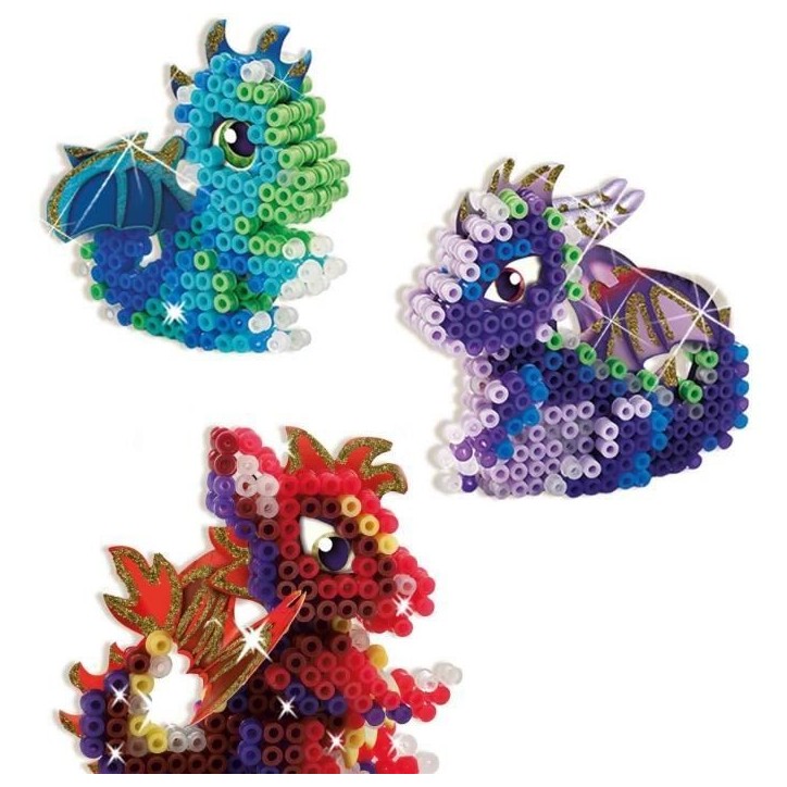 Perles a repasser - Dragons - SES CREATIVE - Fabrique 3 types de dragons en 3D. Perles a repasser - Dragons - SES CREATIVE - Fabrique 3 types de dragons en 3D.