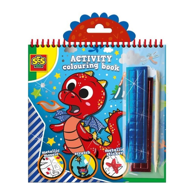 Cahier d'activités de coloriage métallique 3 en 1 Cahier d'activités de coloriage métallique 3 en 1