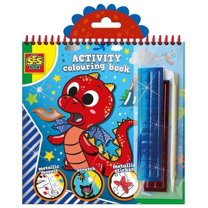 Cahier d'activités de coloriage métallique 3 en 1