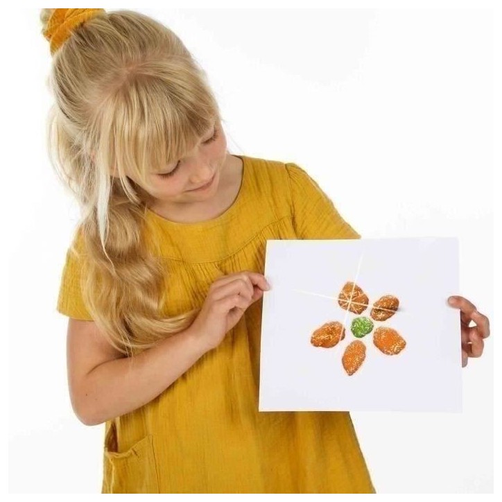 Gouache a paillettes (6x45ml) - SES CREATIVE - Bonne qualité, couleurs vives et opaques - Emballage pratique et compact