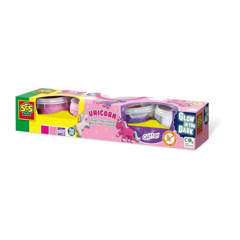 Pâte a modeler licorne 4x90 g - SES CREATIVE - Spécialement conçue