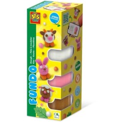 Pâte a modeler FunDo - Animaux de la ferme (3x90gr-1x40gr) - SES CREA