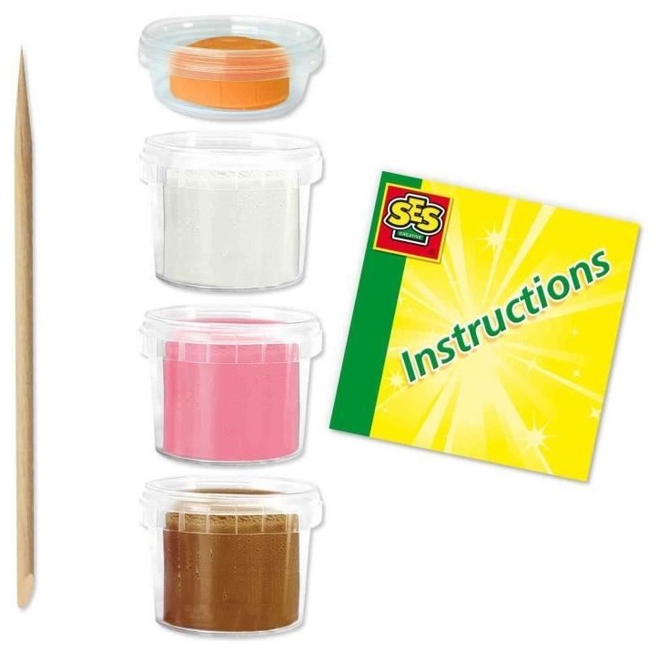 Pâte a modeler FunDo - Animaux de la ferme (3x90gr-1x40gr) - SES CREATIVE - Interactive pour les jeunes enfants.