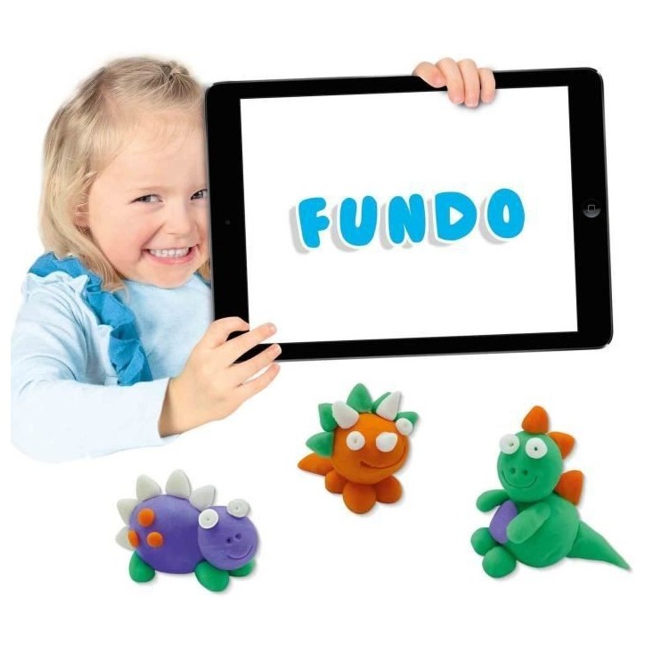Pâte a modeler FunDo - Dinosaures (3x90gr-1x40gr) - SES CREATIVE - Interactive pour les jeunes enfants.