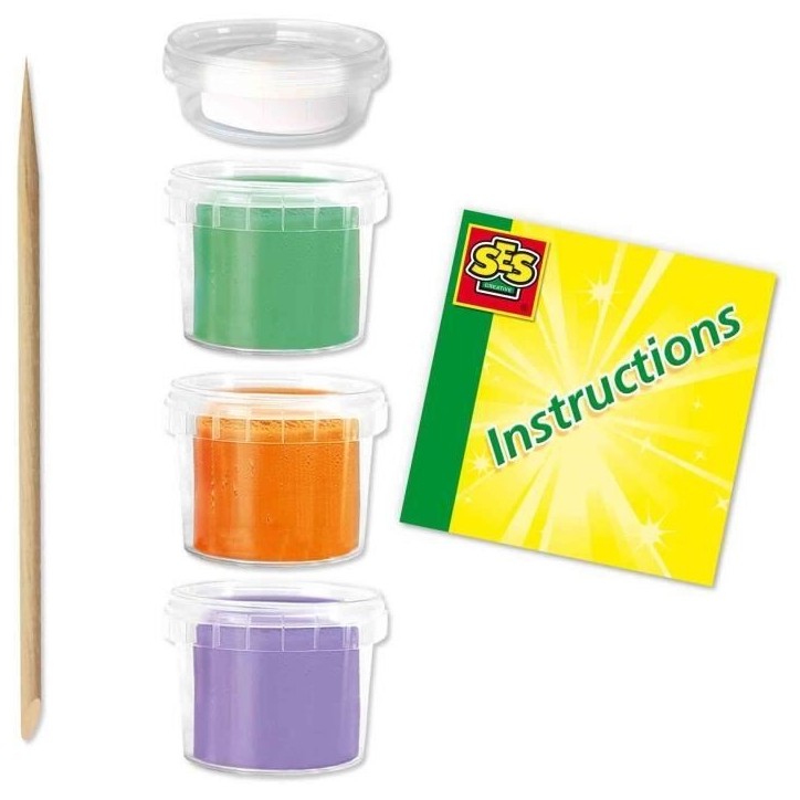 Pâte a modeler FunDo - Dinosaures (3x90gr-1x40gr) - SES CREATIVE - Interactive pour les jeunes enfants.