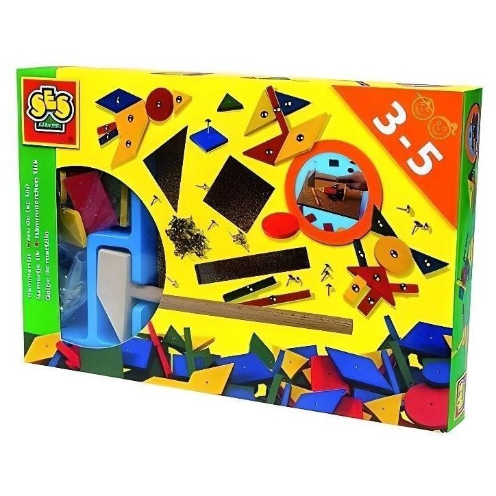 Jeu De Tap Tap Original - SES CREATIVE - 32 pieces de bois - Mixte - a partir de 3 ans