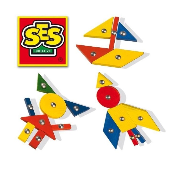 Jeu De Tap Tap Original - SES CREATIVE - 32 pieces de bois - Mixte - a partir de 3 ans