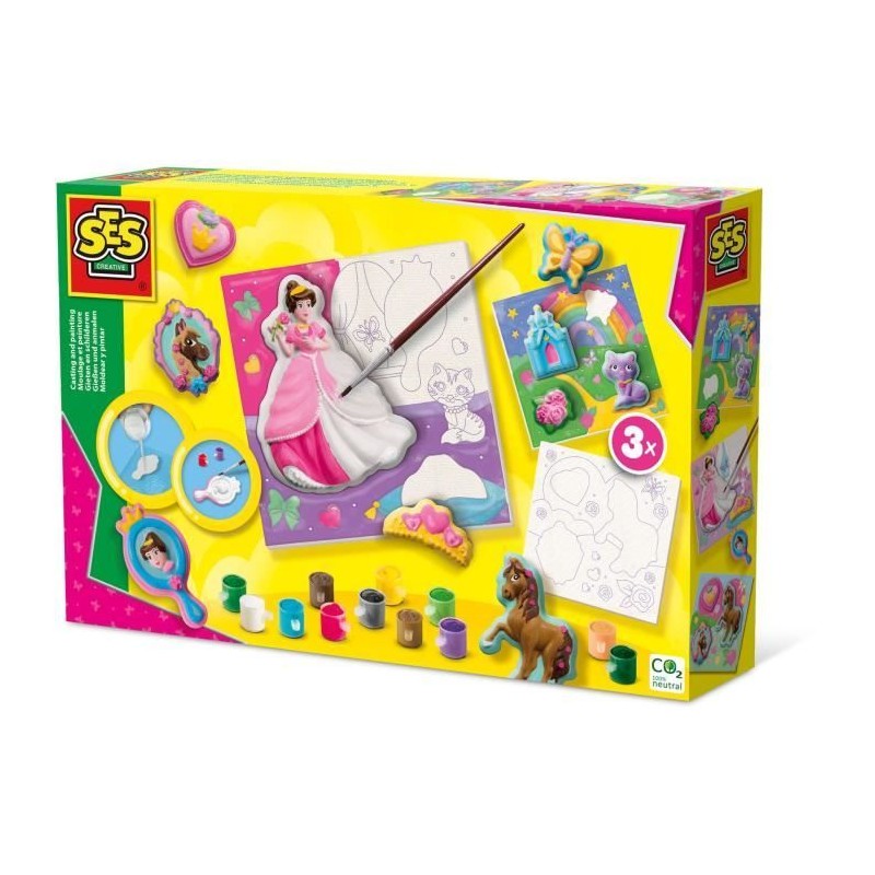 Moulage et peinture - Toiles pour peindre des princesses 3x - Loisirs Moulage et peinture - Toiles pour peindre des princesses 3x - Loisirs