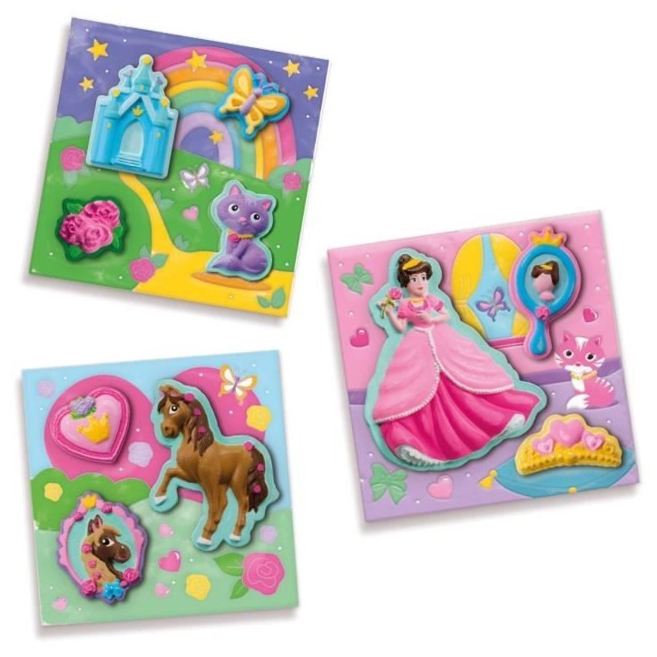 Moulage et peinture - Toiles pour peindre des princesses 3x - Loisirs créatifs - SES CREATIVE - Réaliser 3 peintures de prince