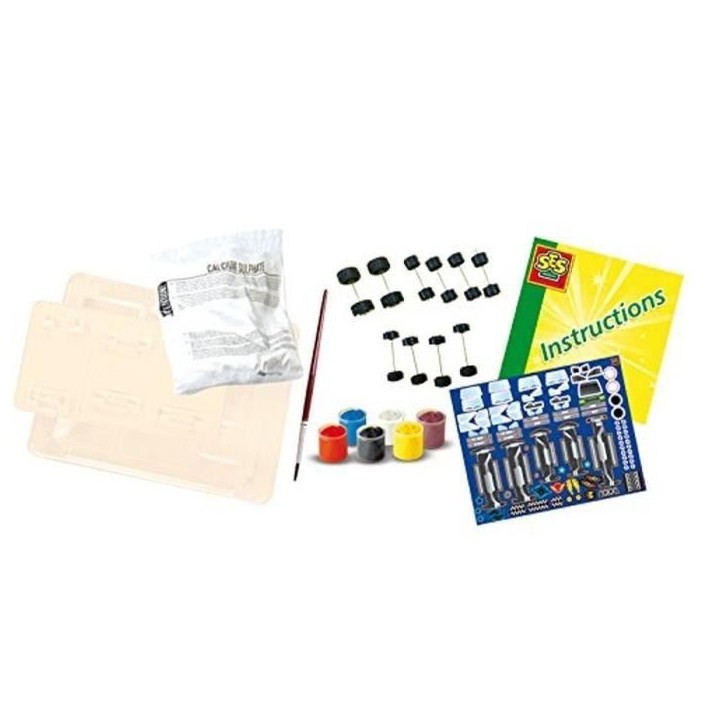 Kit de moulage et peinture de voitures SES CREATIVE - Plâtre séchage rapide - Pour enfants a partir de 6 ans Kit de moulage et peinture de voitures SES CREATIVE - Plâtre séchage rapide - Pour enfants a partir de 6 ans