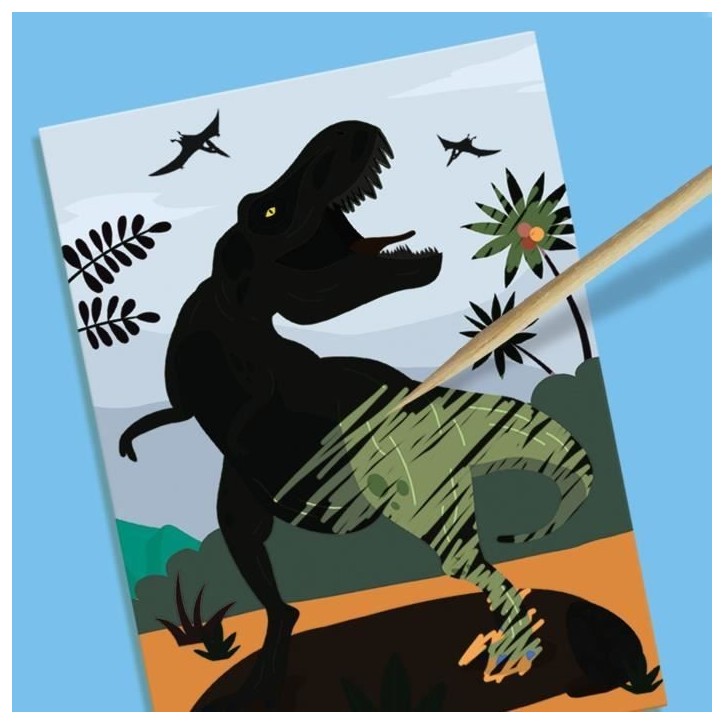 Dinosaures 2 en 1 - Moulage et peinture et scratch - Loisirs créatifs - SES CREATIVE - Mouler, peindre et scratcher des dinosau