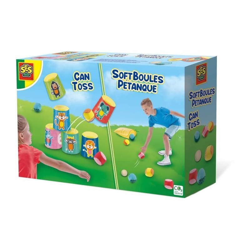 Jeu de canettes et boules souples - SES CREATIVE - Chamboule-tout et p