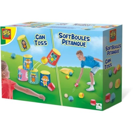 Jeu de canettes et boules souples - SES CREATIVE - Chamboule-tout et p