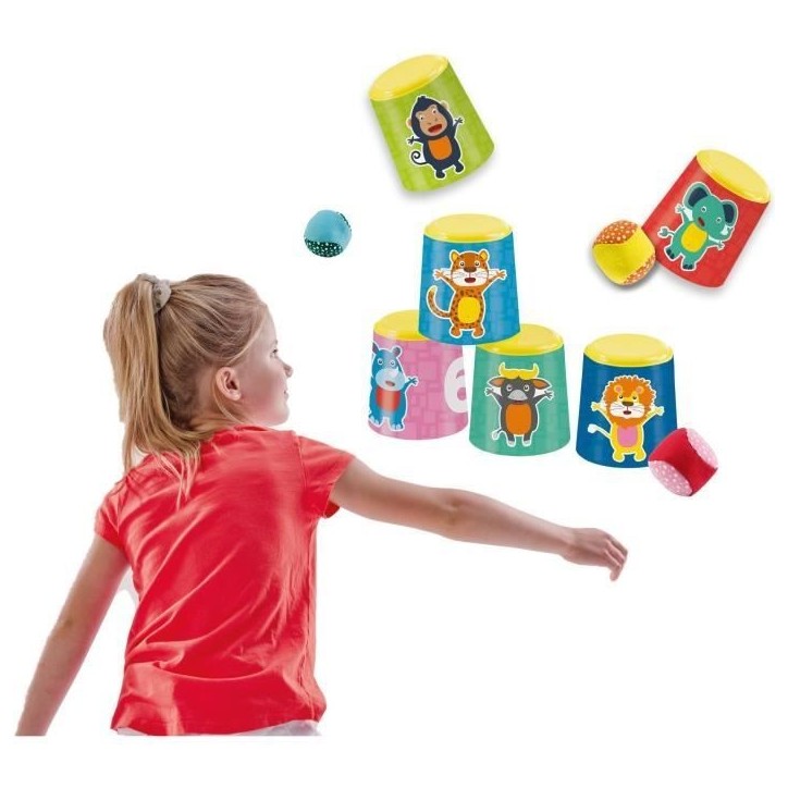 Jeu de canettes et boules souples - SES CREATIVE - Chamboule-tout et pétanque