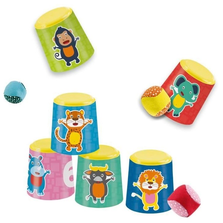 Jeu de canettes et boules souples - SES CREATIVE - Chamboule-tout et pétanque