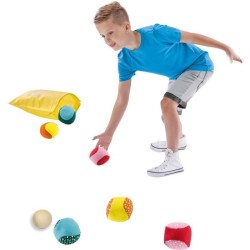 Jeu de canettes et boules souples - SES CREATIVE - Chamboule-tout et p