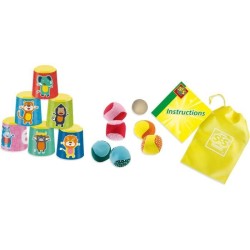 Jeu de canettes et boules souples - SES CREATIVE - Chamboule-tout et p