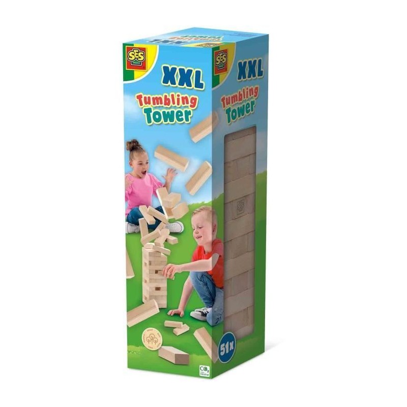 Tour Tumbling XXL - Jeu d'adresse - SES CREATIVE - Version XXL pour l' Tour Tumbling XXL - Jeu d'adresse - SES CREATIVE - Version XXL pour l'