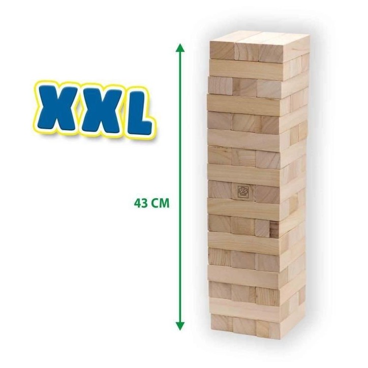 Tour Tumbling XXL - Jeu d'adresse - SES CREATIVE - Version XXL pour l'extérieur, passionnant pour les enfants et les adultes. Tour Tumbling XXL - Jeu d'adresse - SES CREATIVE - Version XXL pour l'extérieur, passionnant pour les enfants et les adultes.
