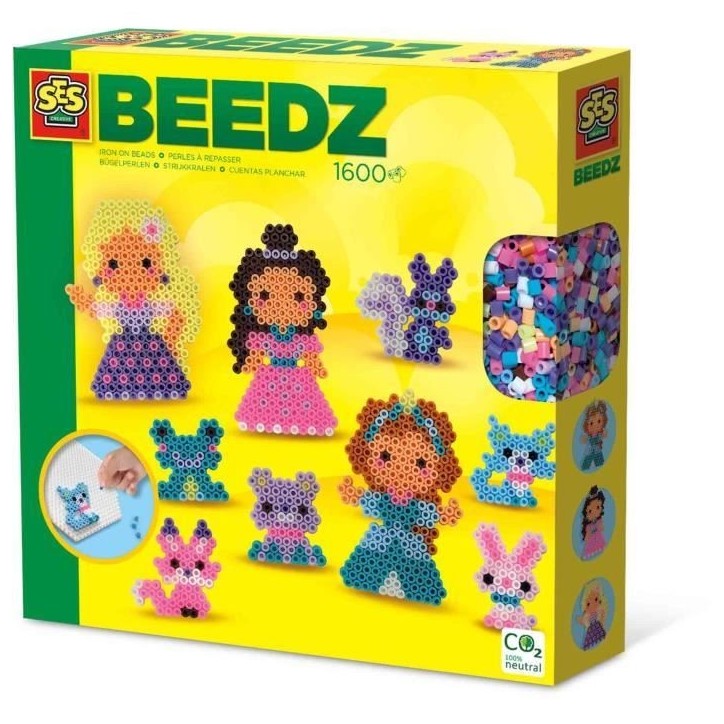 Perles a repasser - Princesses et animaux - SES CREATIVE - Crée des princesses et leurs animaux de compagnie.