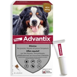 ADVANTIX Chien Solution Antiparasitaire Tres Grande Race 40 a 60kg 6 p