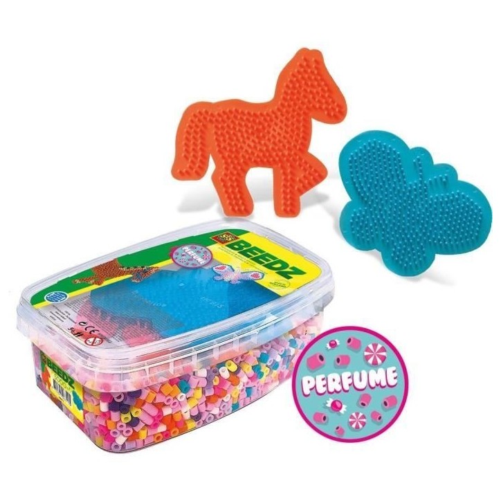 SES CREATIVE - Kit de 5000 perles a repasser parfumées Chevaux et papillons SES CREATIVE - Kit de 5000 perles a repasser parfumées Chevaux et papillons