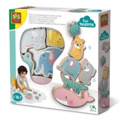SES CREATIVE - Animaux en bois a équilibrer et empiler - Bébé - Mul