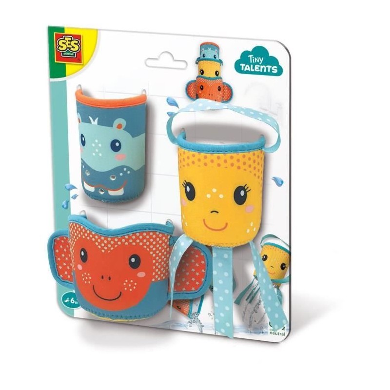 SES CREATIVE - Gobelets pour le bain en Néoprene - Bleu - Tissu - Mix SES CREATIVE - Gobelets pour le bain en Néoprene - Bleu - Tissu - Mix