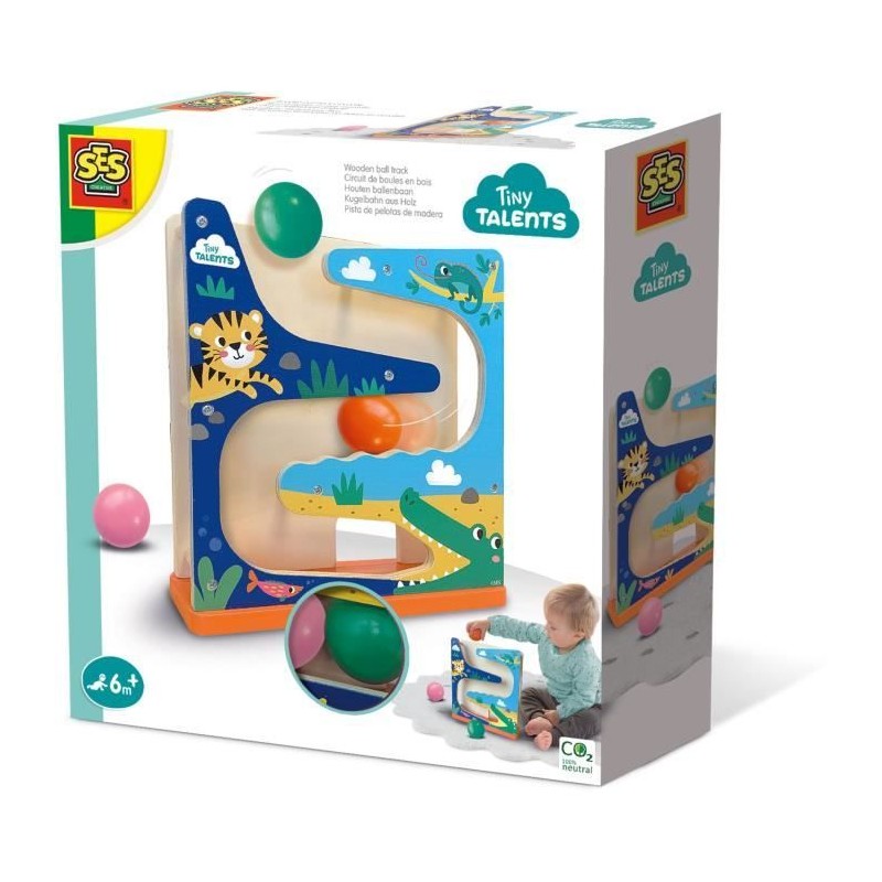 Circuit de boules en bois - Crocodile - SES CREATIVE Circuit de boules en bois - Crocodile - SES CREATIVE