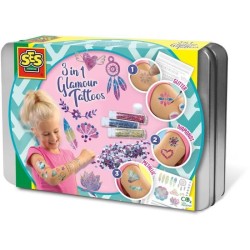 Tatouages glamour 3 en 1 - SES CREATIVE - Multicolore - Blanc - Pour e
